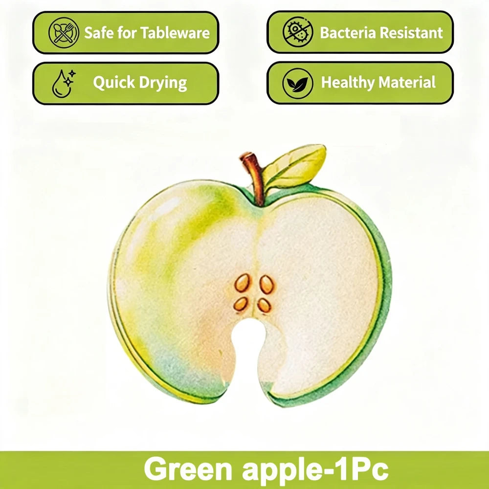 Hook-Free Apple Faucet Sponge | Quick-Dry Kitchen Scrubber